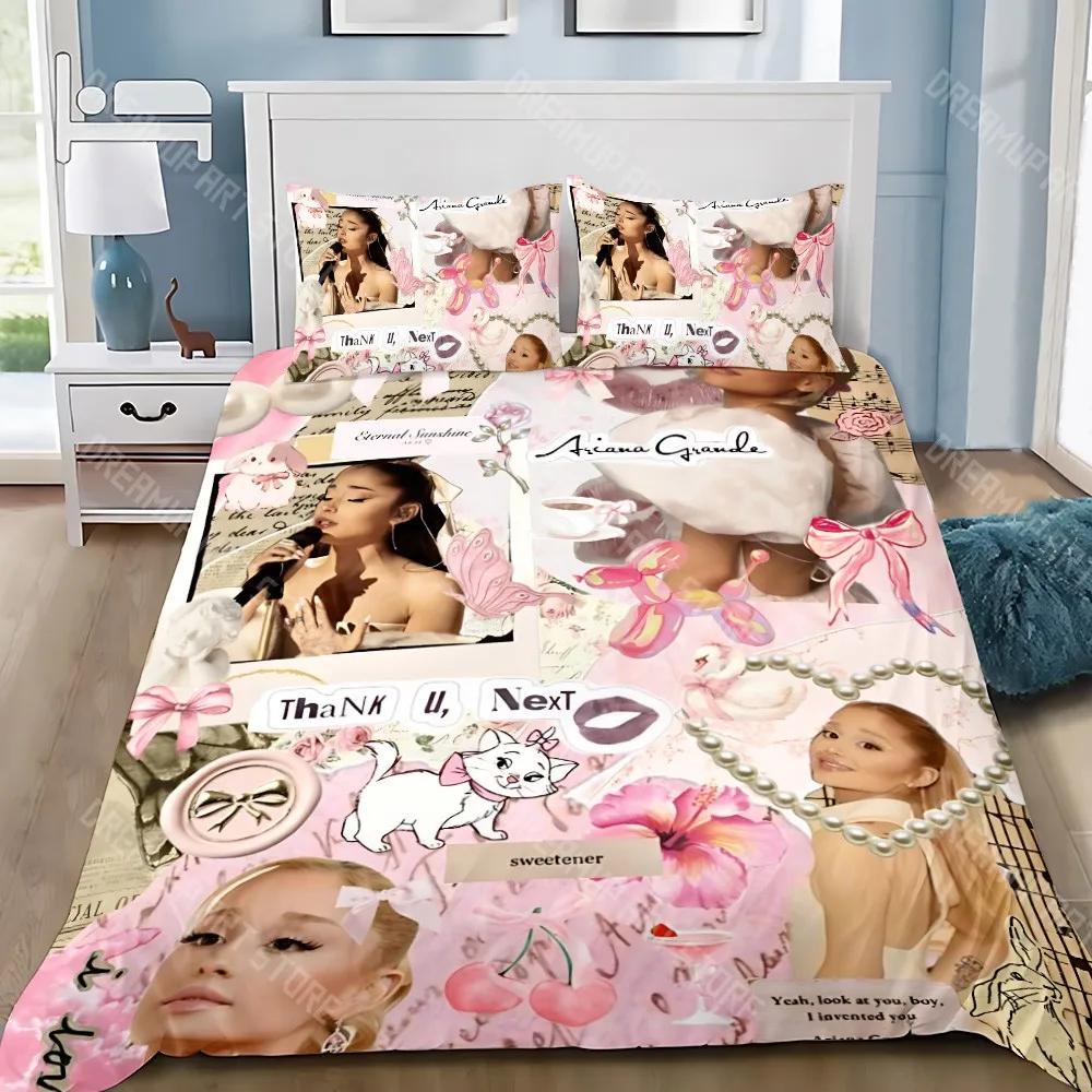 Singer Duvet Pillowcase Bedding Set Adult Boy A-Ariana G-Grande Girl Bedroom Decoration Children Gift Single Double Large Size