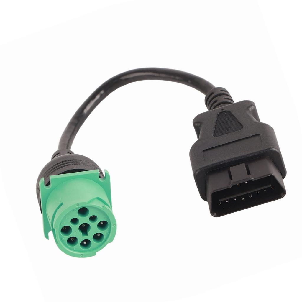 9-poliger Stecker auf 16-poliger OBD2 LKW Diagnose-Scanner Kabeladapter für Cummins Dieselmotor