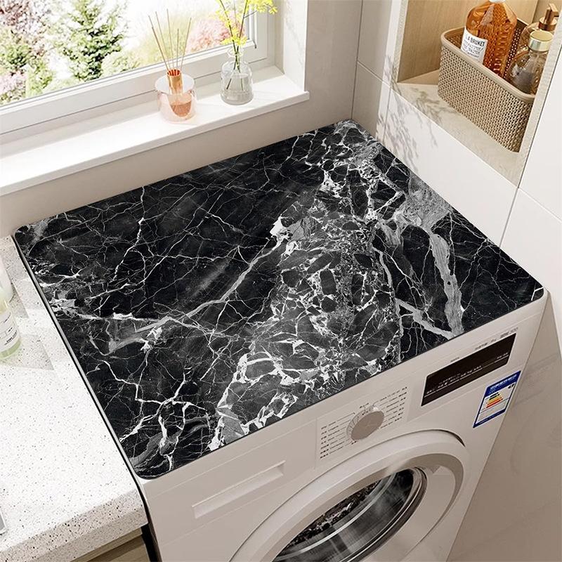 Retro Washing Machine Covers Kitchen Absorbent Coffee Machine Refrigerator Cover Pad Drain Pad Microwave Oven Insulation Pad
