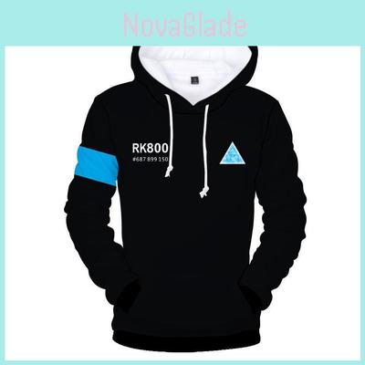 Sudadera con capucha de calidad premium Detroit Become Human Connor Rk800 Kara Chaqueta de béisbol