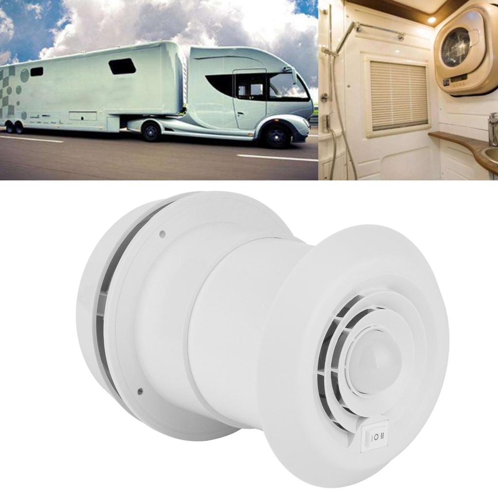 Roof Air Vent Grille Round Ventilation Exhaust Fan W/LED 12V for Caravans RVs Mute/Strong Wind