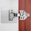 2Pieces Cabinet Hinges Repair Set Featuring 1 Plates and 12 Screws Sturdy Stainless Steel for Home Projects Supplies