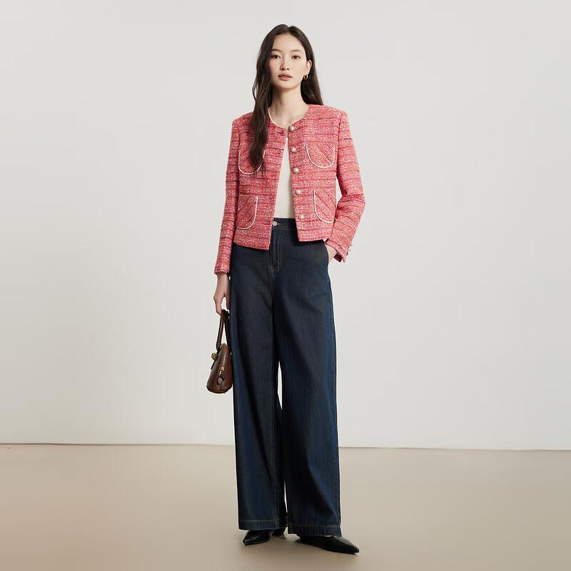 Gojin Women's Slim-Fit Little Fragrance Long Sleeve Jacket