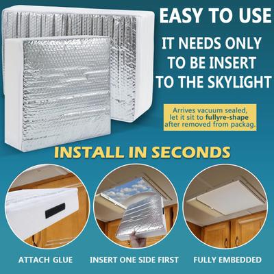 RV Vent Insulator Skylight Shade with Fastener Tape UV-Proof Sun Protection Waterproof Easy Installation Sunroof RV Skylight Cover