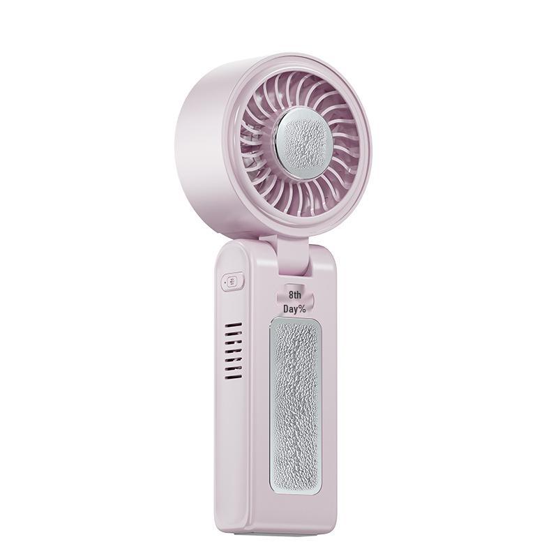 

2026 High-Speed Portable Mini Fan: Foldable Neck-Hanging USB Ice Pack for Outdoor Use 76*42*195 mm розовый