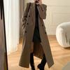 Elegant Lg Trench Coat Women Korean Double Breasted Office Lady Blazer Jacket Fashi Streetwear Lg Sleeved Overcoats