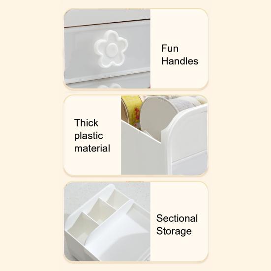 2-Drawer Desktop Organizer Student Stationery Organizer Space-Saving Storage Box with Open Compartments for Office School Desk Storage