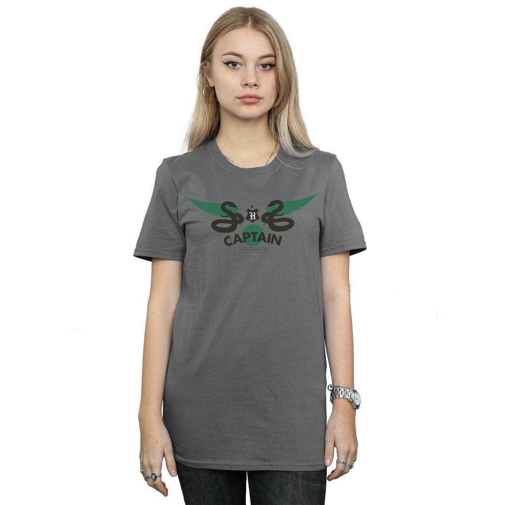 Harry Potter Womens/Ladies Slytherin Captain Cotton Boyfriend T-Shirt