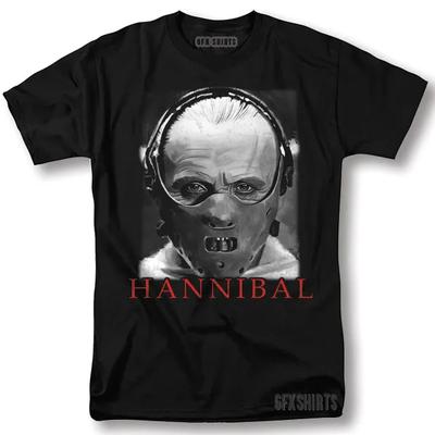 Hannibal Lecter T-Shirt Klassischer Horrorfilm Vintage Grafik-T-Shirt