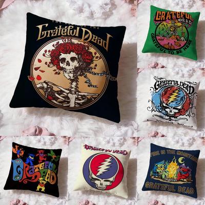 Band G-Grateful D-Dead Cushion Cover Premium Comfort Reversible Pillow Cove -Two In One Design for Any Room & Car Interior