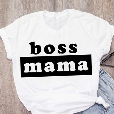 Summer Women Y2k Fashion MAMA Letters Print T-shirt Loose Short Sleeve Top Tee