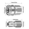3/8 Inch Stainless Steel Male and Female Quick Connector Kit Pressure Washer Adapter Set Quick Connector Plug Male Nipples