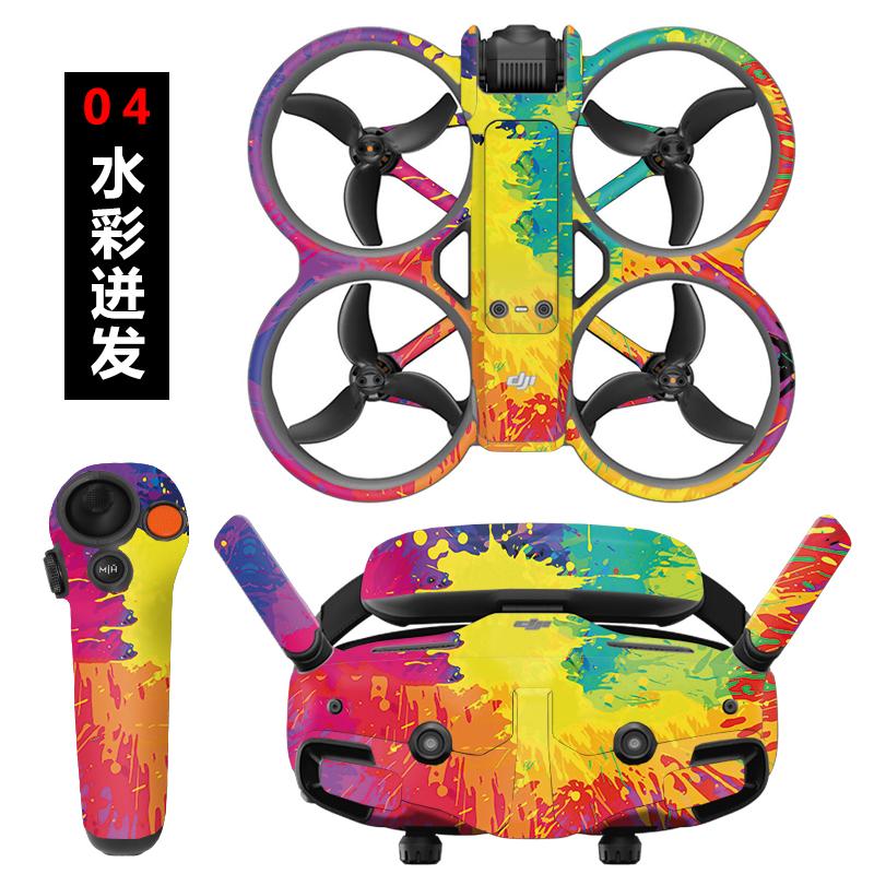 Colorful Stickers for DJI Avata 2 Goggles 3 Sticker Glasses Full Protection PVC Stickers for DJI Avata 2 Drone Accessories