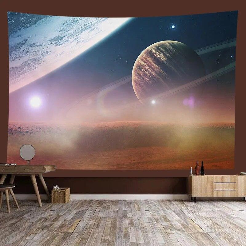 Universe Starry Sky Nebula Planet Background Tapestry Background Cloth Room Living Room Home Decoration Hanging Cloth