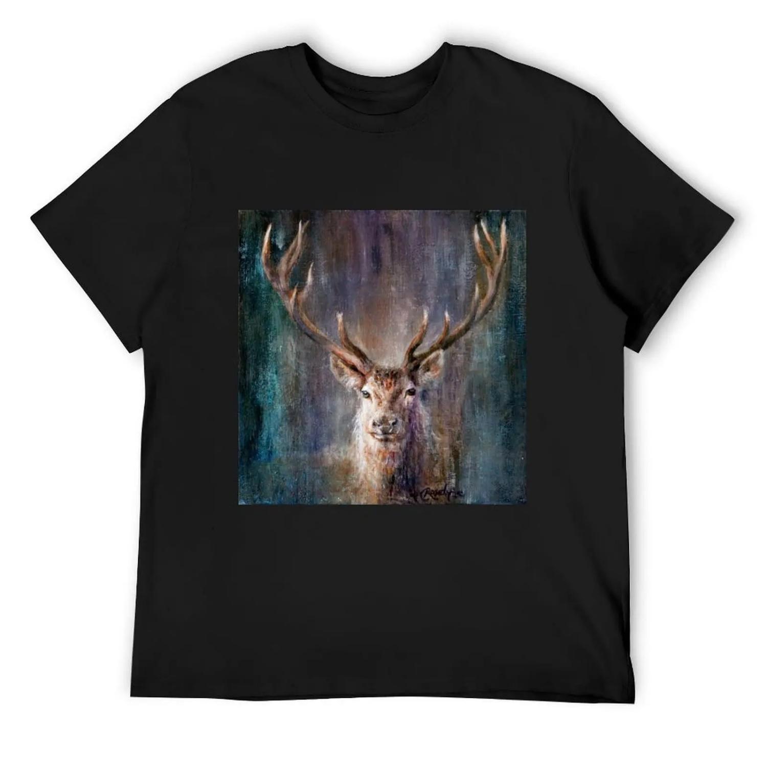 

Highland Hues Stag T-Shirt tees aesthetic clothes oversizeds summer clothes men clothing XXXXXL чорний