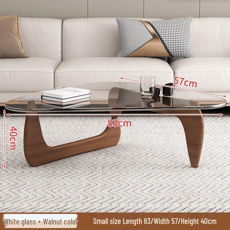 Modern Nordic Glass Coffee Table - Light Luxury Designer Tea Table for Small Living Rooms and Apartments