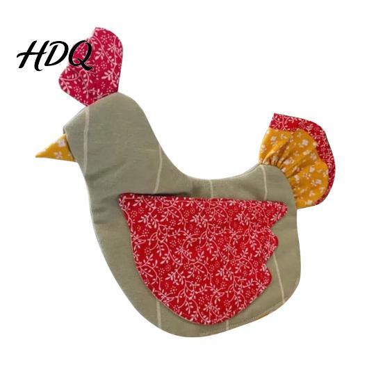 Adult Size Oven Mitt 1 Pc Handmade Quilted Chicken Mitt Heat Resistant Non-slip Glove Pot Holder Rustic Farmhouse Kitchen Gloves for Cooking Baking