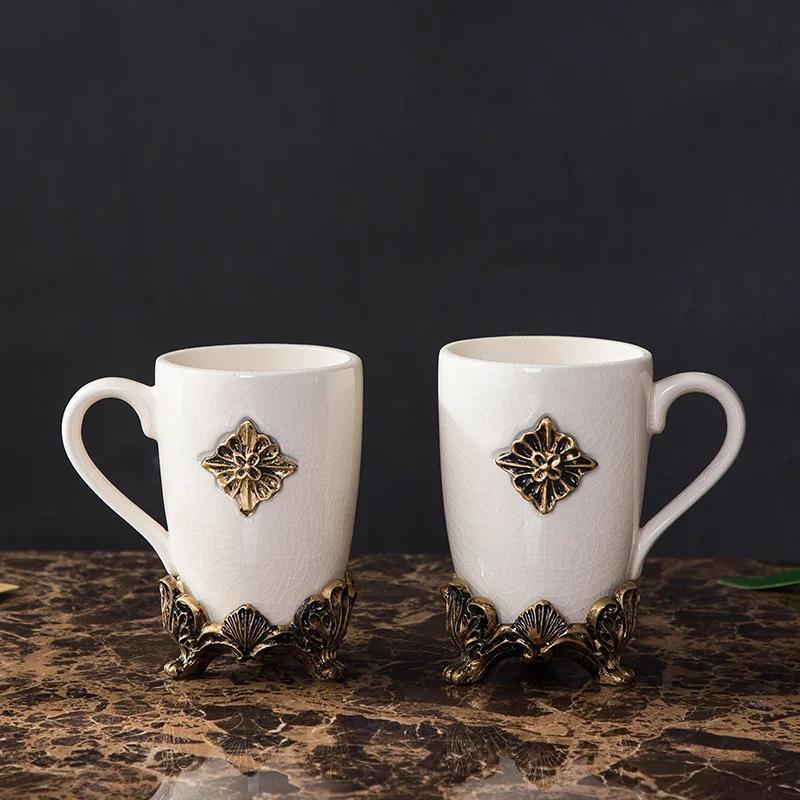 Crack Glaze Series Bathroom Accessories, Soap Dispenser, Bar Soap Dish, Tumbler, and Toothbrush Holder, Retro Luxury Style