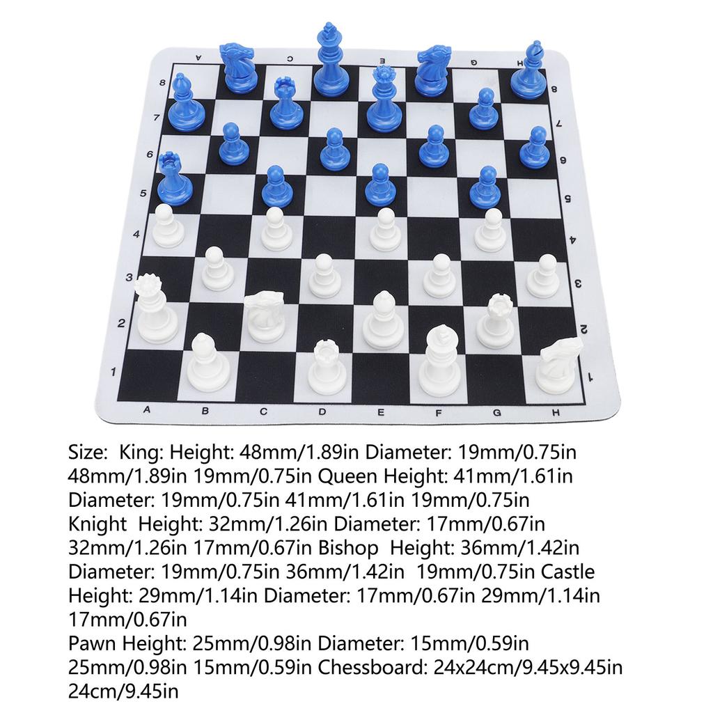 Chessmen with 1.89in King Plastic Chess Pieces with Chessboard for Adults Kids Party Supplies