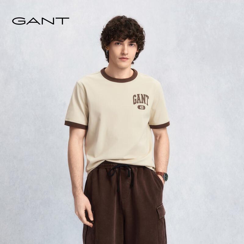 GANT Men's College Style Color-Block Short Sleeve T-Shirt