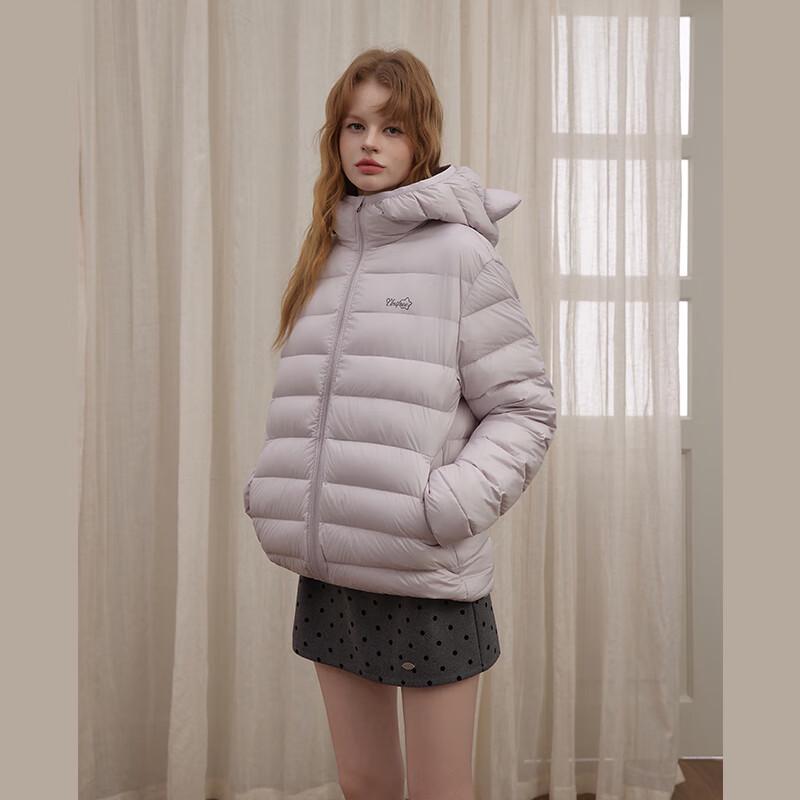 UNIFREE Sweet Cute 3D Ear Loose Hooded Down Jacket