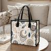 Boho Moon Pattern Tote Bag Casual Daily Use Shopping Handbag