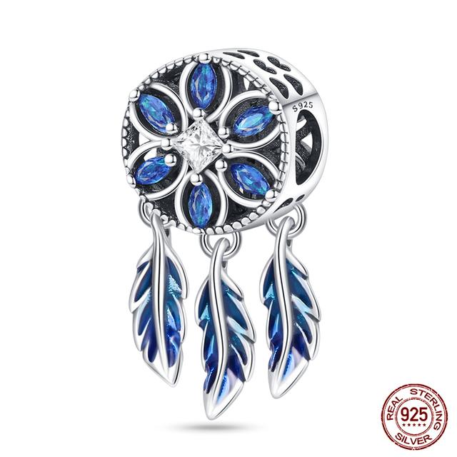 Breloques Perles Attrape-rêves en Argent 925 Zircon Coloré