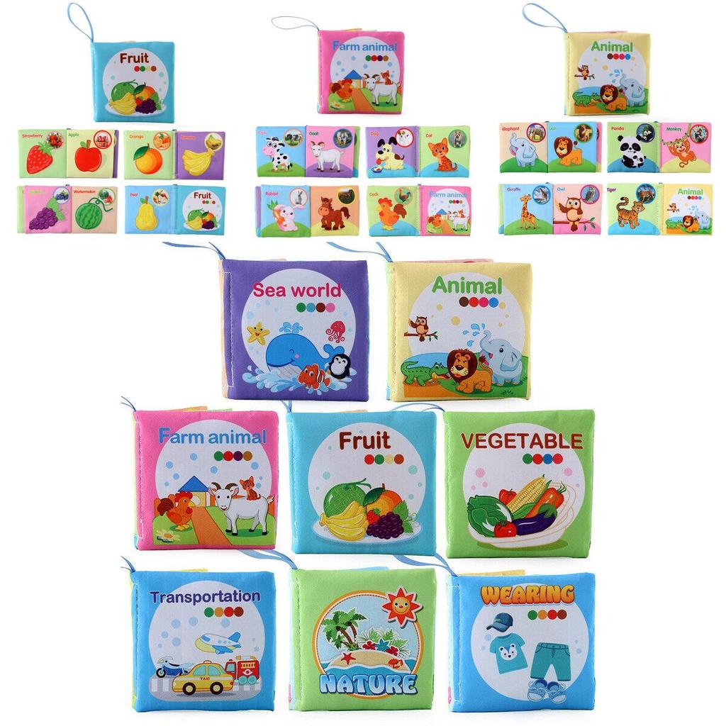 Enlighten Your Child's Mind With Soft Cloth Book English Animal Transportation