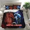 Black SKULL Bedding Set Soft Duvet Cover Bed Clothes Gift