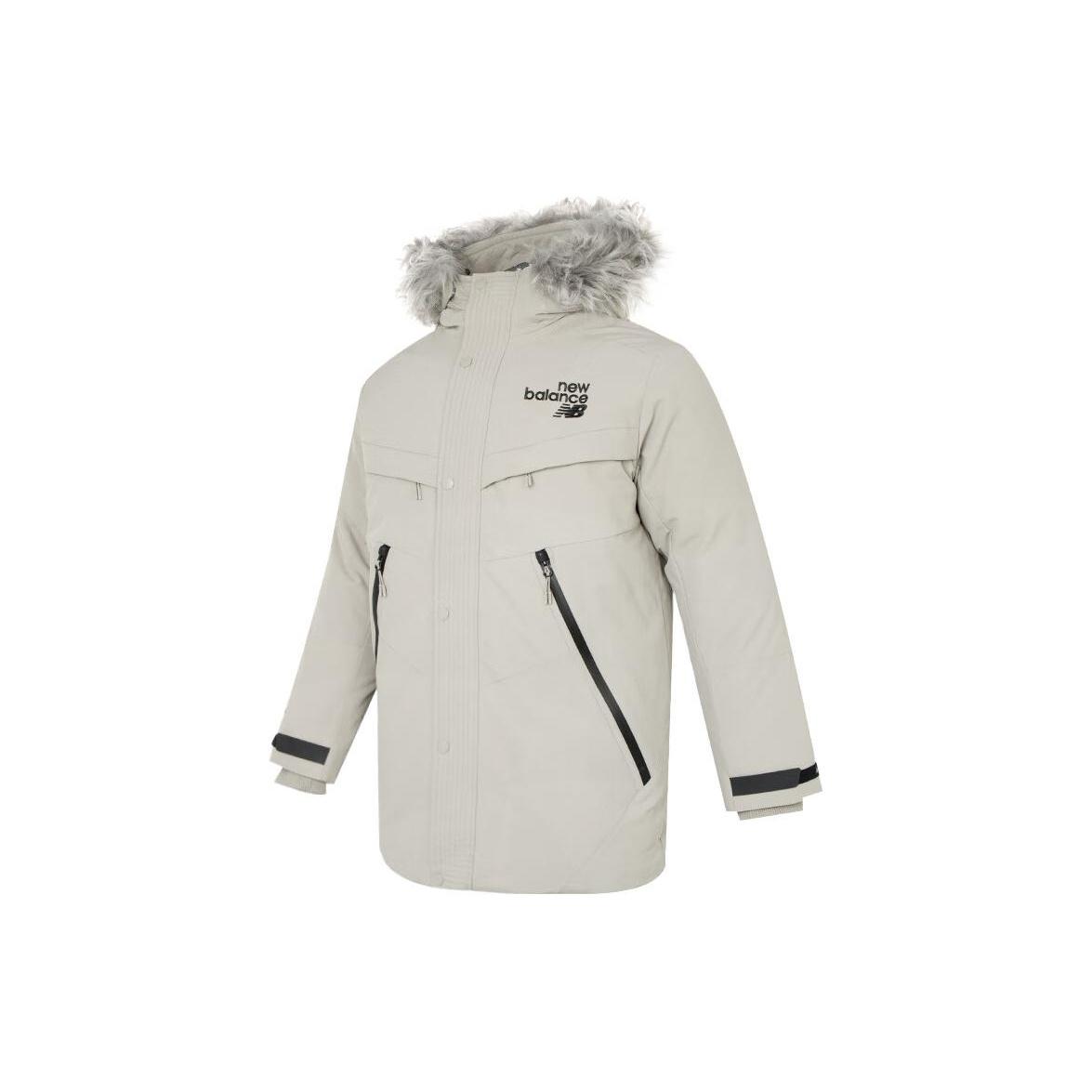 New Balance Hooded Parka Jacket Asia Sizing  Light Grey  Men s AMJ24373-PAA XXL
