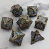 Metal coc running dice dnd dragons and dungeons multi-faceted rpg dice cthulhu d20 board game