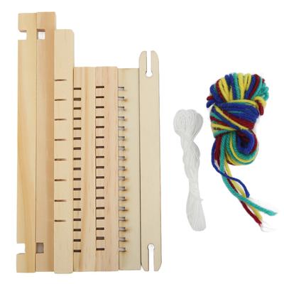 Handwebstuhl Glättende Oberflächen Sichere Einfache Bedienung Webstuhl Strickmaschine zum Weben von Wandteppichen Schals für Kinder