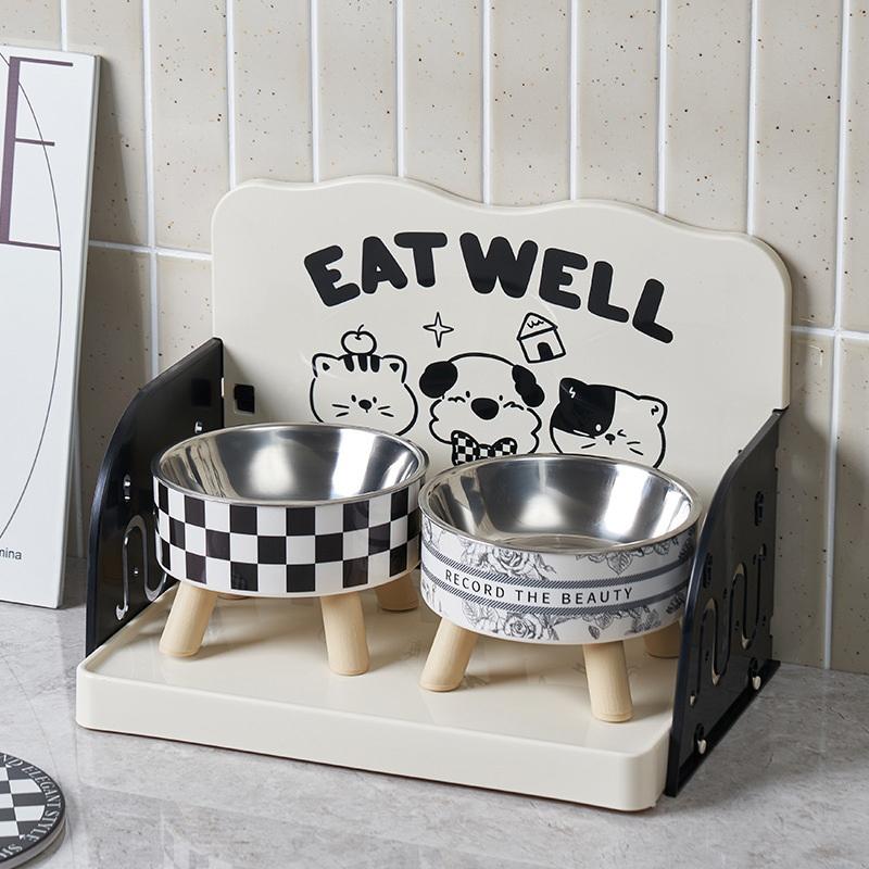 Pet Feeding Table For Cats And Dogs, Prevents Food Spills, Easy To Assemble And Clean, And Prevents Tipping Over.
