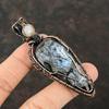 Blue Dendrite Opal Gemstone Pendant Copper Wire Wrapped Pendant Moonstone Pendant Gift For Her Handmade Copper Pendant Wire Wrapping Jewelry