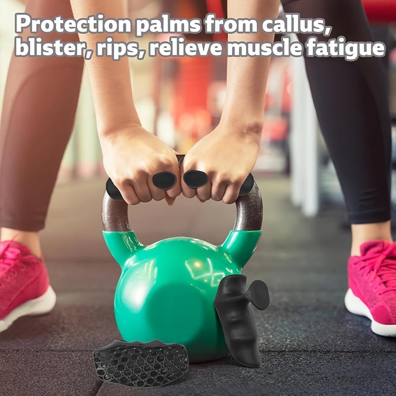 Black Silicone Fingerless Fitness Gloves for Dumbbells & Barbell Training Protects Palms During Workouts, Weightlifting Accessory