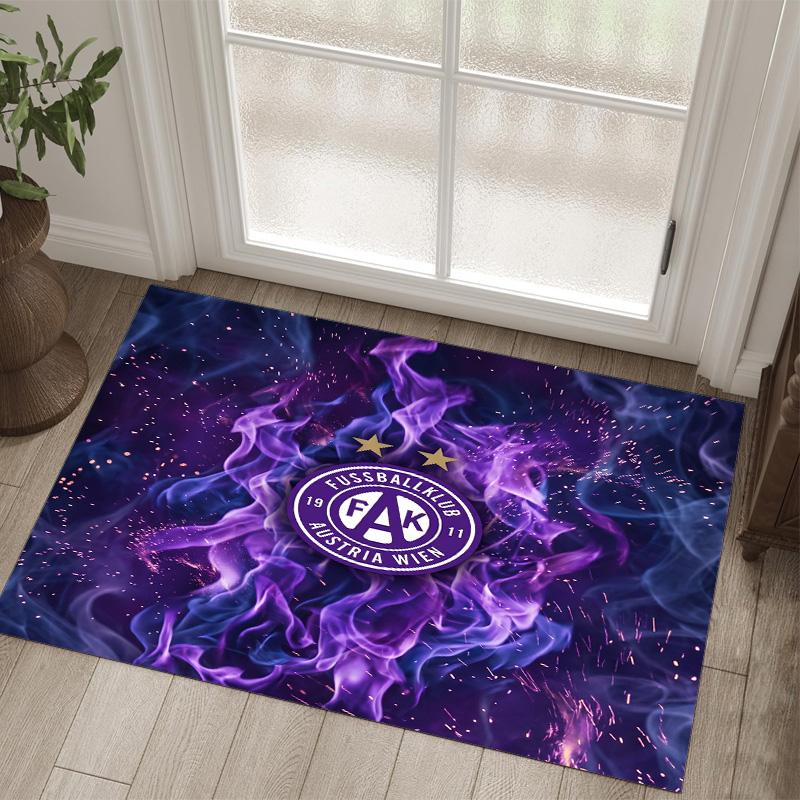 Austria Wien FC Design Crystal Velvet Carpet Cozy Non?Slip Printed Rug For Bedroom Living Room Entrance