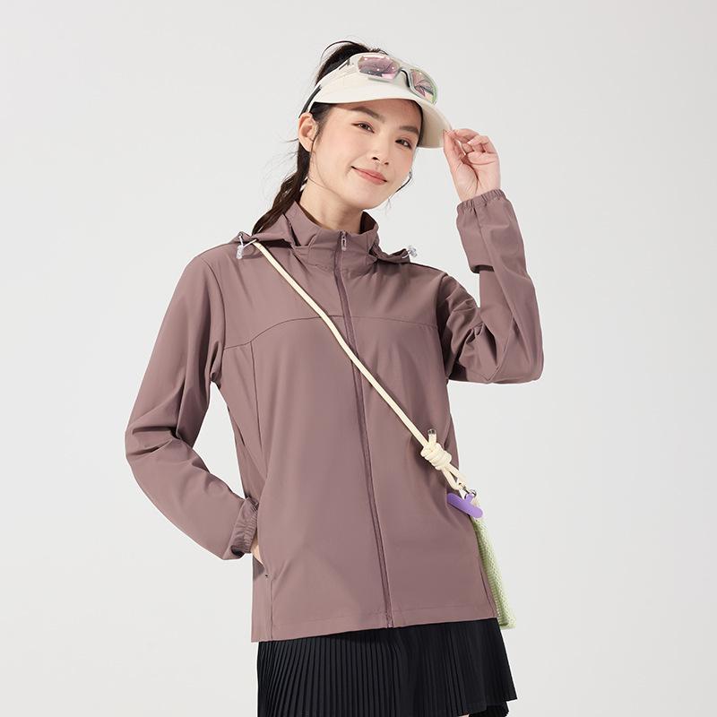 UPF50+ Sun Protection Color Block Hooded Jacket, Ice Silk, Custom Logo Option