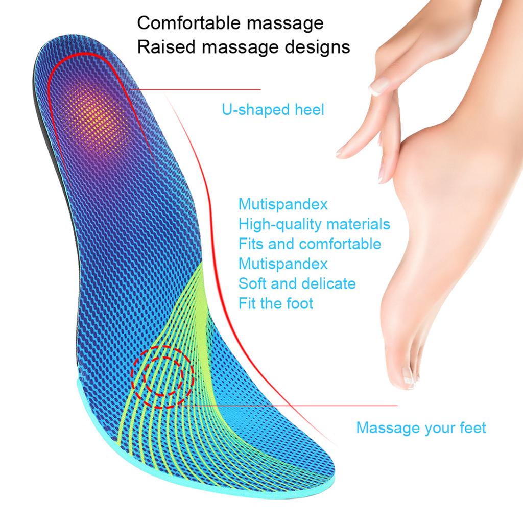 EVA Arch Support Orthotic Insole Buffer Pressure Pain Relief Unisex Sports Foot PadM(260 270)