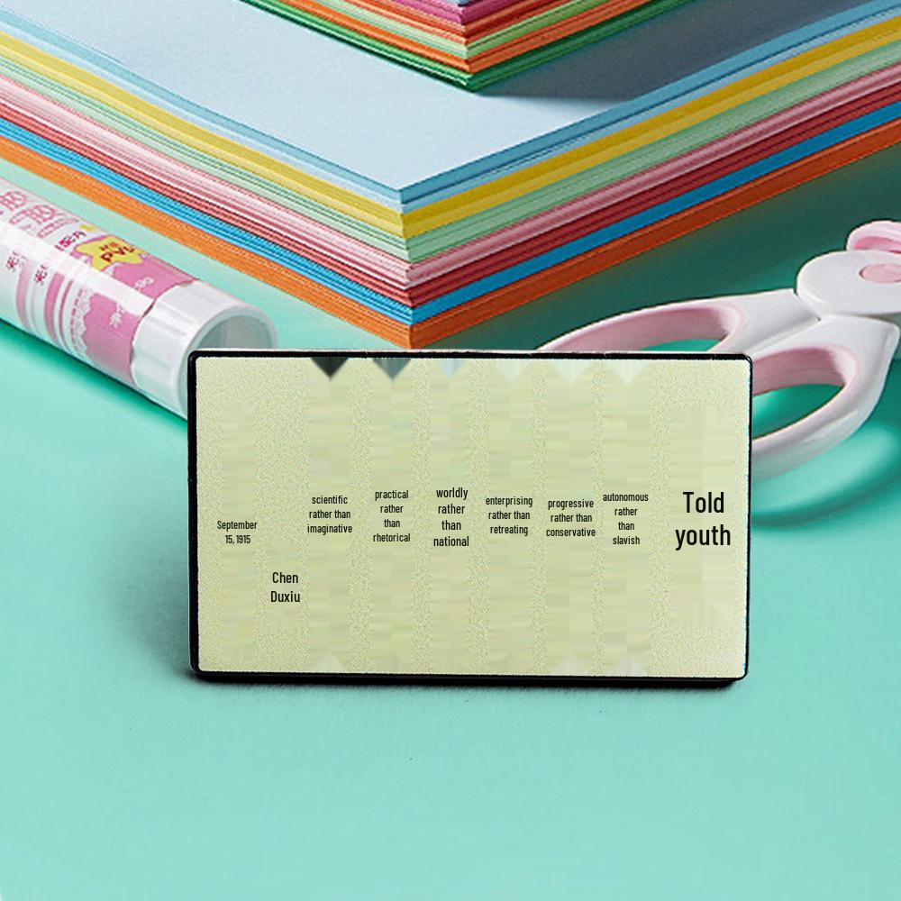 Youth Declaration Enamel Badge: Six Standards Brooch for Backpack or Apparel.