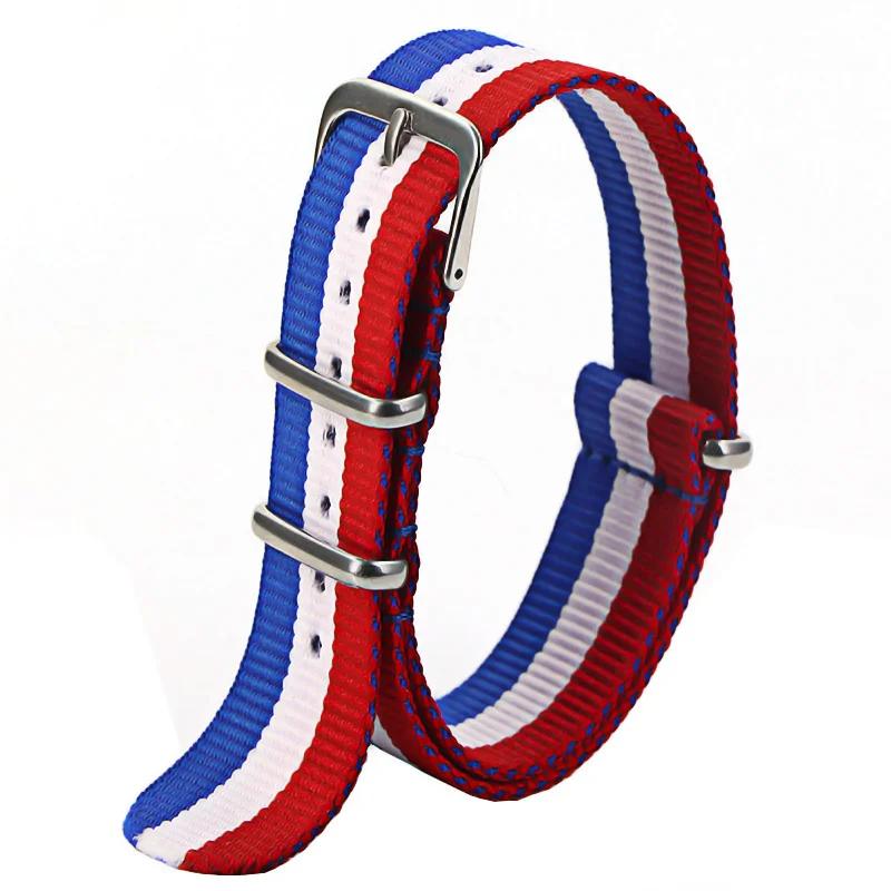 Sport Nylon Watch Band for Women&Men Watch Strap 18mm 20mm 22mm Army Sport Strap Fabric Nylon Watchband Buckle Belt