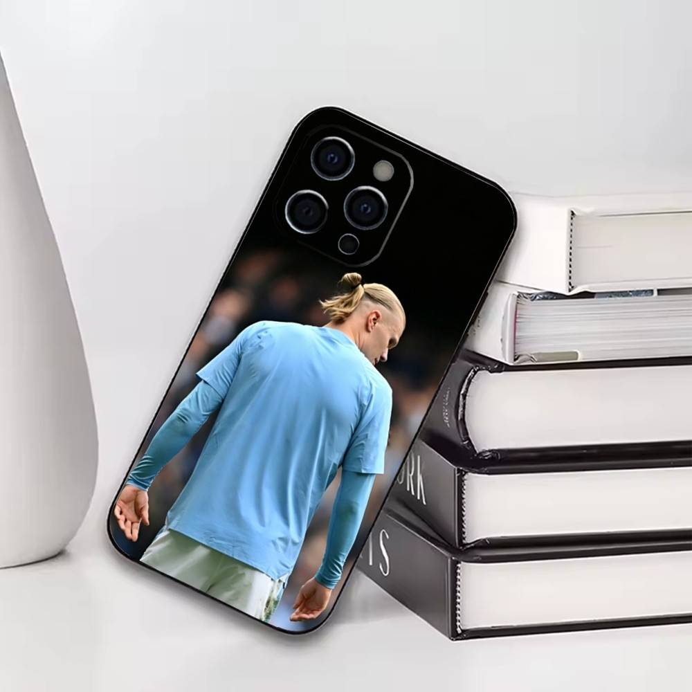 

E-Erling H-Haaland Phone Case For iPhone17,16,15,14,13,12,11 Plus,Pro Others Soft Black Cover iPhone16plus