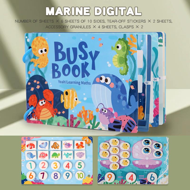 Montessori Baby Busy book My First Quiet Book Paste Early Learning Education Toy Children Toy Matching Game for Babies