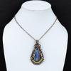 Rainbow Calcilica 999 Copper Wire Wrapped Pendant, Handmade Gemstone Pendant Jewelry, Gifts For Wife Brand New Pendant