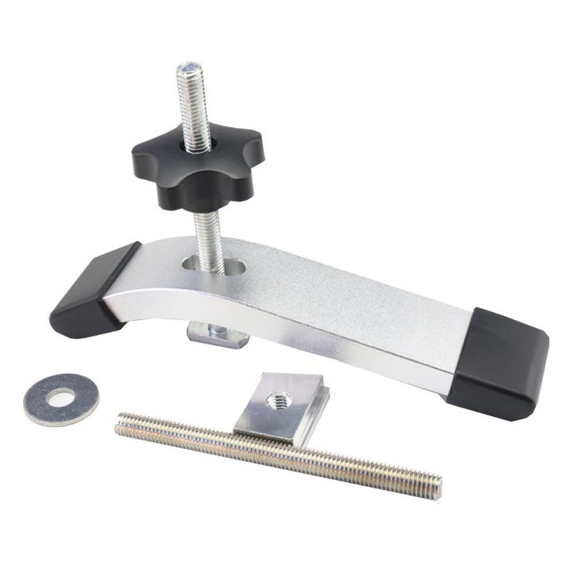 Portable T-track Metal Quick Acting Hold Down Clamp for T-Slot for T Slider Woodworking Press Plate Table Saw Router Cla