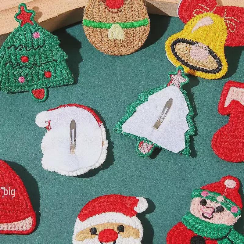 Cute Christmas Knit Hairpin: Korean-Inspired Simple Clip for Women’s Autumn & Winter Hairstyles