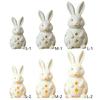 Easter Rabbit Candle Holder Cute Spring Resin Bunnies Tealight Candle Stand with Hollow Out Design Decorative Accessories