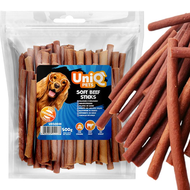 Dog Treats Soft Beef Sticks Uniq Pets 500G
