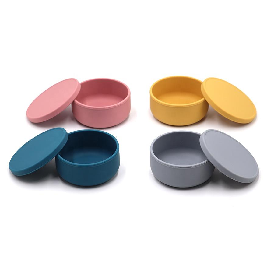 Microwave Freezer Safe Portable Leakproof Spill Proof Silicone Lunch Bento Bowls With Lid Silicone Lunch Container