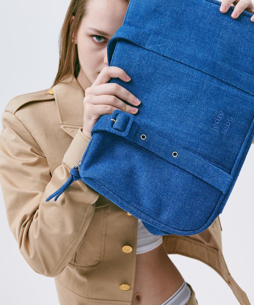 Jedrefeb5 Slant Large Shoulder Bag Blue