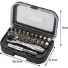 TONE BRS20 Bit Ratchet Set 1/4 Inch 22 Pieces Black